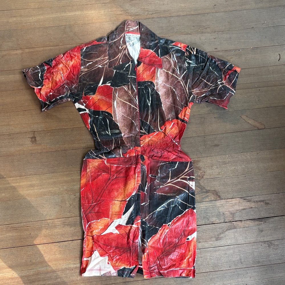 Acne Studios Red and Black Abstract Kimono